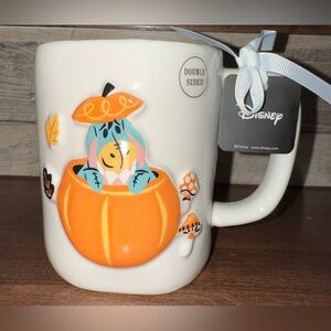 🥰 Rae Dunn Disney Winnie the Pooh EEYORE in a Pumpkin TRICK OR TREAT  18 oz Mug